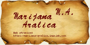 Marijana Aralica vizit kartica